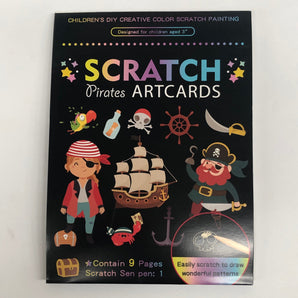 Cartoon Scratch Art Cards - Pirates