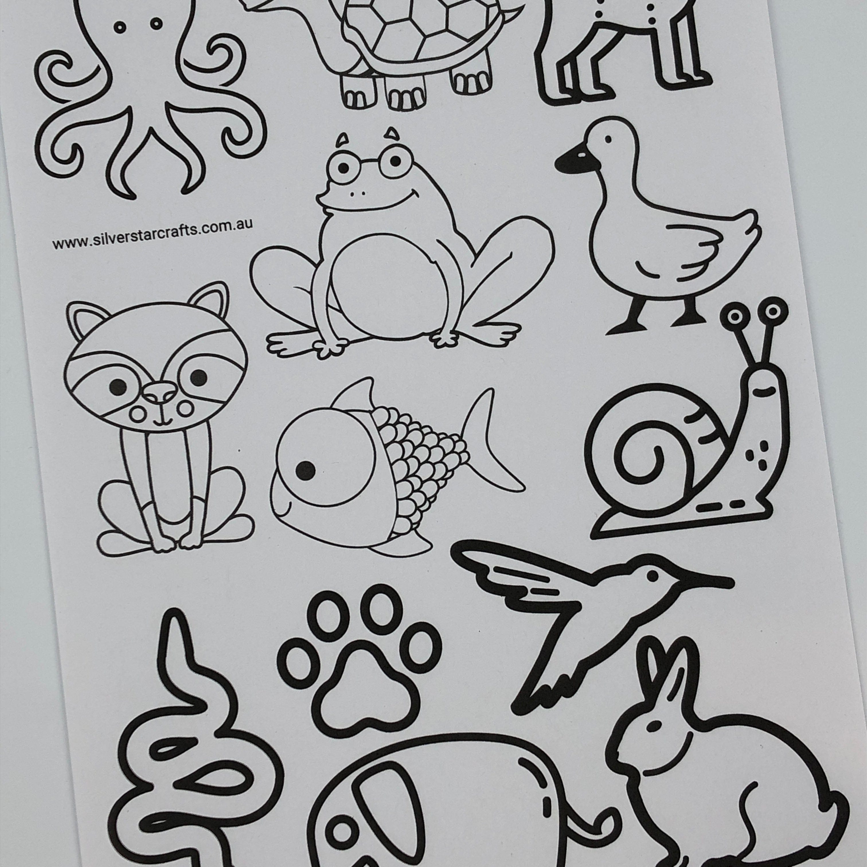 Stencil Animals 2 shrink art templates/stencils – silverstarcrafts