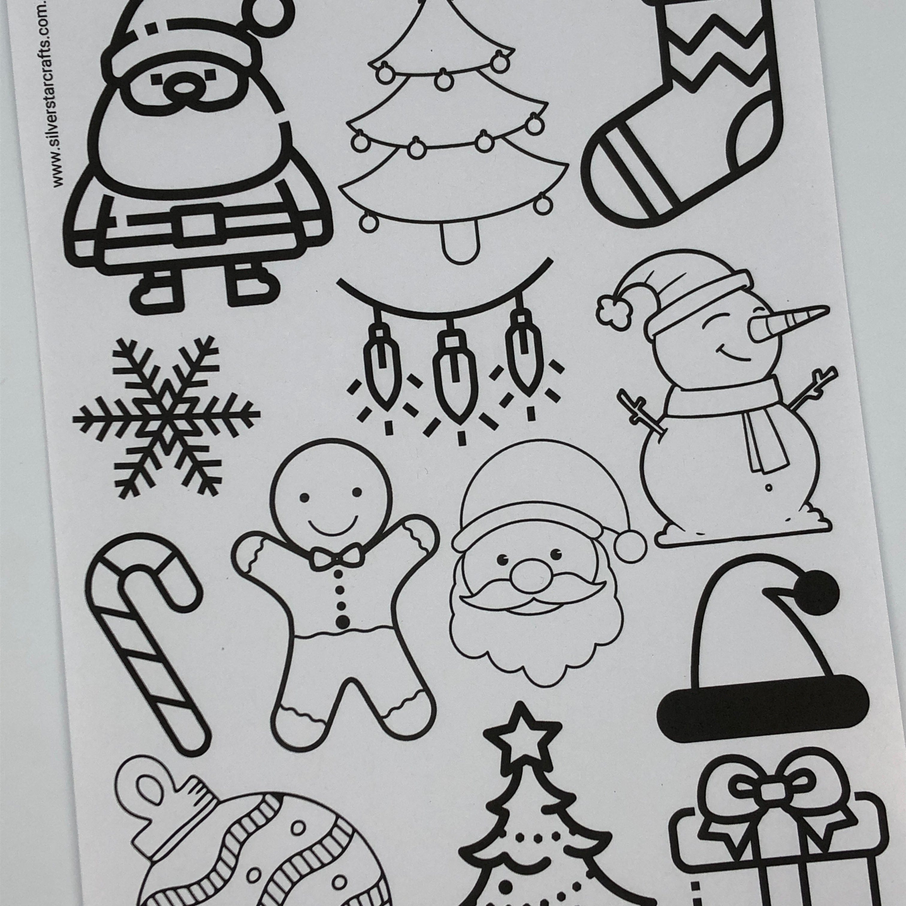 Stencil Christmas 2 shrink art templates/stencils – silverstarcrafts