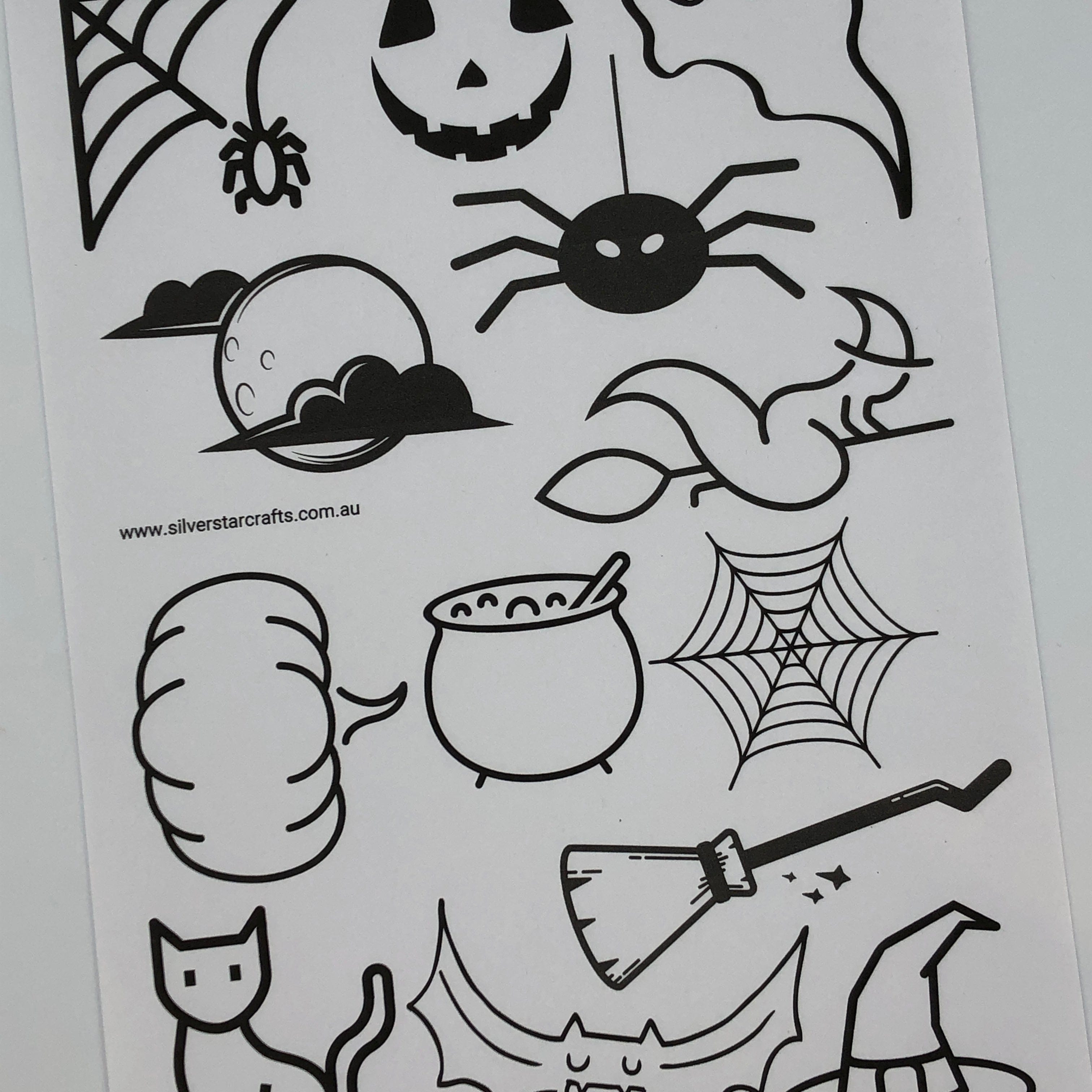 Stencil Halloween 2 shrink art templates/stencils – silverstarcrafts