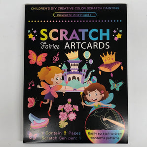 Cartoon Scratch Art Cards - Fairies