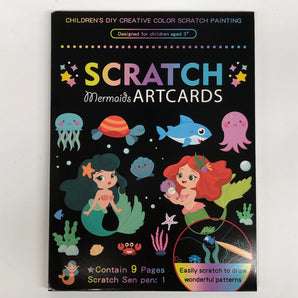 Cartoon Scratch Art Cards - Mermaids