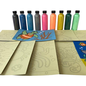 Sand Art Kits for Kids, 10 Colored Kids' Sand Art Kit with 10 Sheets Sand  Art Painting Cards Set, Paper Cut Outs - China Sand Art Kits and Sand Art  Kits for